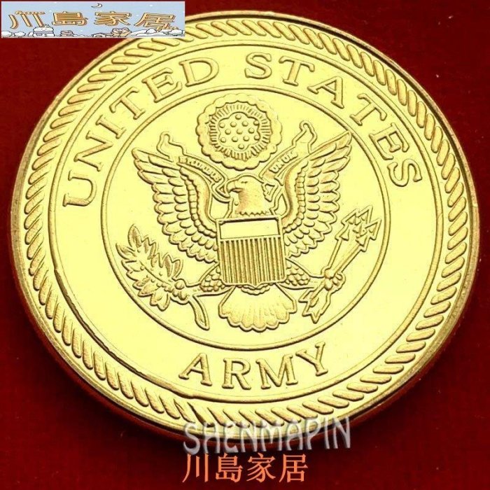 ［川島家居］美國陸軍第10山地師紀念幣 美國陸軍徽章 攀登者金幣 向榮耀攀登