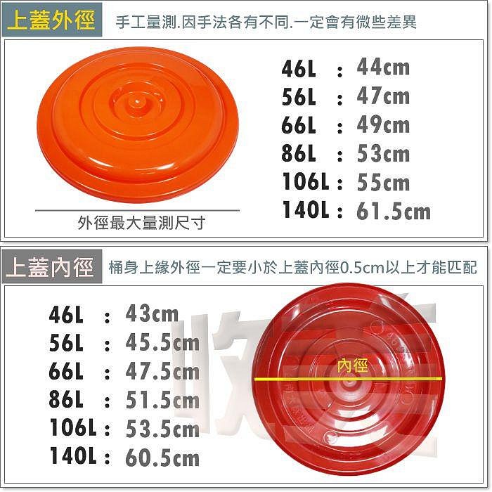 【九元生活百貨】收美 46L萬年桶蓋 單賣蓋子 萬能桶蓋 回收桶蓋 廚餘桶蓋 垃圾桶蓋 台灣製H