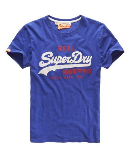 英國 極度乾燥 Superdry Vintage Logo T-Shirt 短袖 上衣 復古 基本款 藍現貨ML A&F