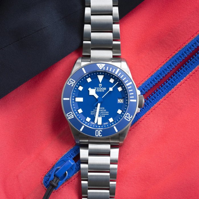 全新 TUDOR M25600TB-0001 PELAGOS 帝舵 機械錶 42mm 鈦金屬 藍面盤 25600