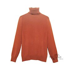 My Closet 二手名牌 Loro Piana 磚紅色 100% Baby Cashmere 高領套頭毛衣