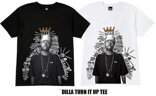 【 超搶手 】全新正品 2014 最新 嘻哈音樂教父聯名款 STUSSY X DILLA TURN IT UP TEE 黑 白 S M L XL