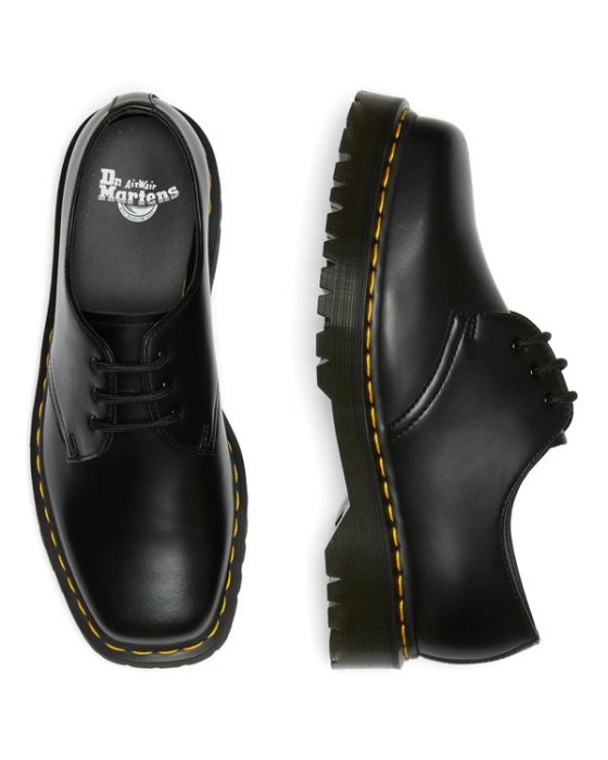 麻緹子經典Dr.Martens 英國馬汀大夫黑1461 BEX SQUARED 3孔復古方頭微