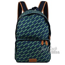 【茱麗葉精品】全新商品 KENZO 5SA603 滿版LOGO印花休閒後背包.深藍/綠 現貨