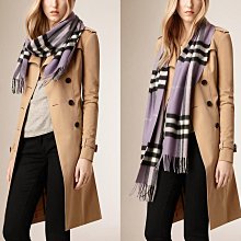 Burberry 39941251 Giant Check Scarf 粉色格紋披肩 紫丁香色 現貨