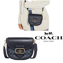 NaNa代購 COACH CH143 新款香布雷帆布女士馬鞍包 單肩/斜跨包 附購證