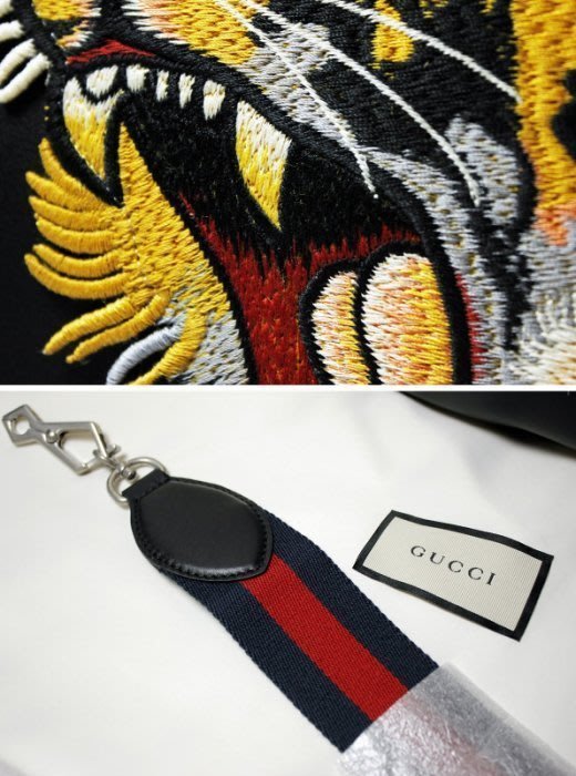 【桑園の】 GUCCI 酒神系列 中國風 限量款 老虎刺繡 HOBO包 手提包 盒裝美品 SS 6143