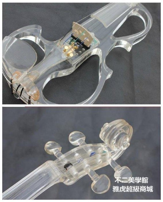 【格倫雅】^高級水晶電子小提琴，透明電子琴，帶夜光有機玻璃琴20909[g-l-y96促銷 正品 現貨