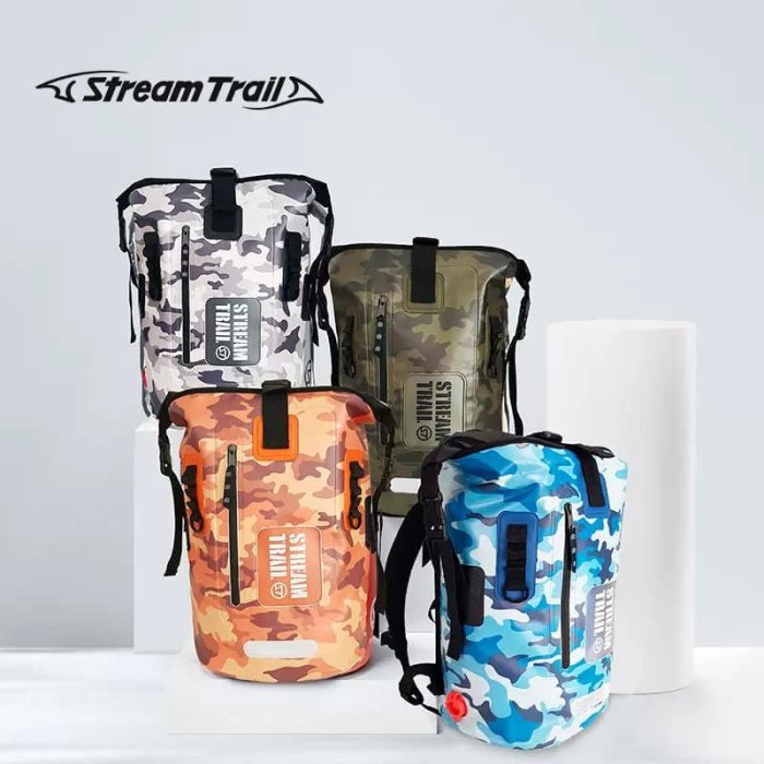 日本Stream Trail戶外防水包 Dry Tank 25L Camo / 25L雙肩背包(迷彩)限量中的限量(白)