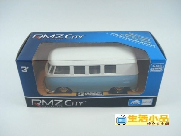 ☆生活小品☆ 模型 VOLKSWAGEN T1 TRANSPORTER *水藍白色* (有迴力) 歡迎選購^^