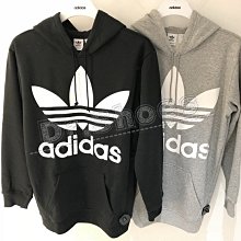 【Dr.Shoes 】Adidas Trefoil Hoodie 女裝 棉質 連帽T恤 黑DJ2094 灰DH3154