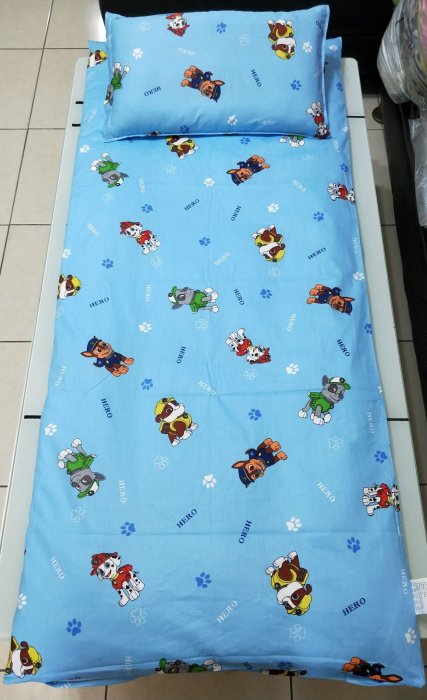 【現貨】汪汪隊100%純棉~ 兒童床墊+枕頭+鋪棉兩用被 ~ 被子、涼被  ~幼兒園必備!