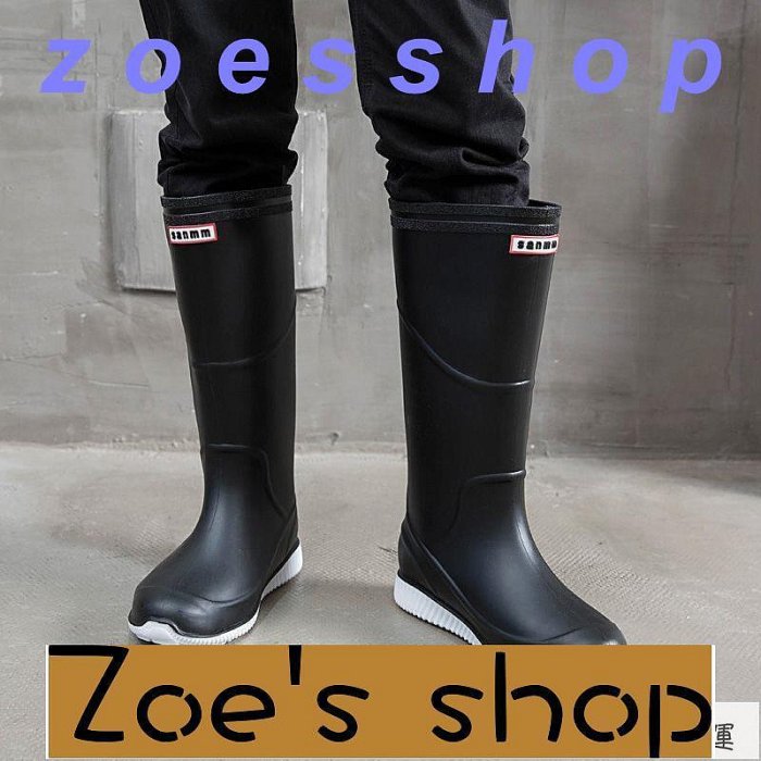 zoe-滿300發貨雨鞋 雨靴 男士春秋雨鞋防滑高筒時尚雨靴男冬季防滑耐磨兩用潮雨靴洗車水鞋