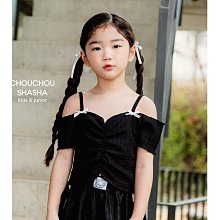 S~XL ♥上衣(BLACK) CHOUCHOUSHASHA-2 24夏季 CSH240409-083『韓爸有衣正韓國童裝』~預購