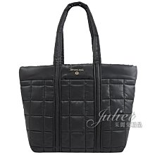 【茱麗葉精品】全新精品 MICHAEL KORS 專櫃款 STIRKING 金屬LOGO尼龍肩背托特包.黑 大 現貨