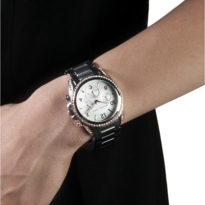 Michael Kors MK手錶手環三件套裝女士手錶時尚三眼復古鑲鑽女錶MK5459
