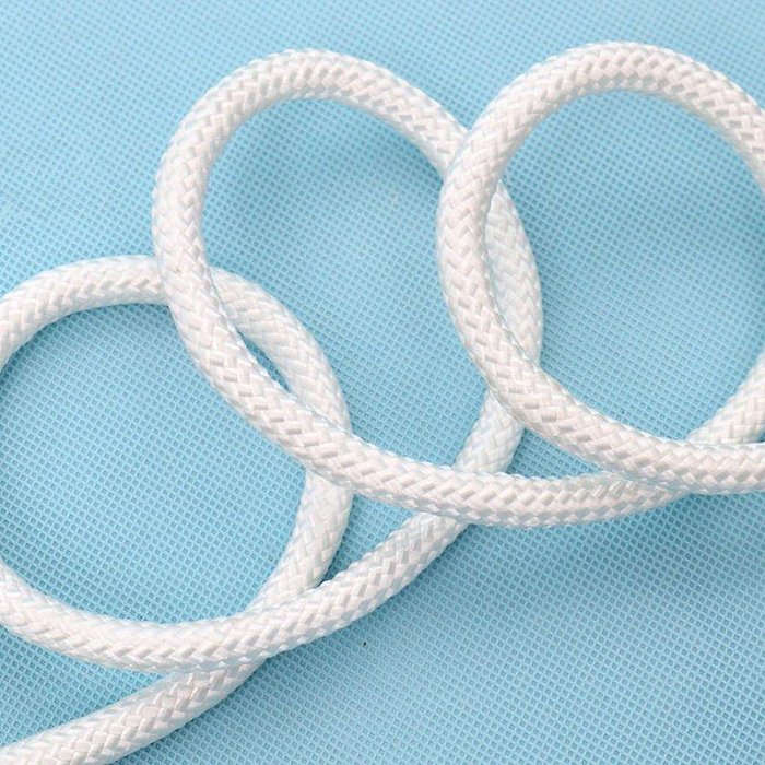 【熱賣精選】尼龍繩子滌綸繩耐磨編織繩戶外捆綁捆扎繩晾衣繩細繩白色2-16毫米
