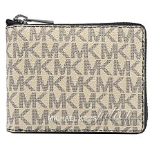 【茱麗葉精品】全新商品 MICHAEL KORS 專櫃商品 COOPER 經典印花拉鍊四卡零錢短夾.棕色 現貨