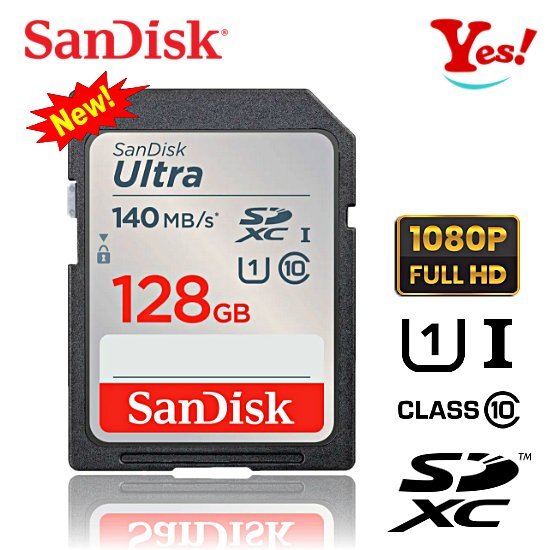 【Yes！公司貨】Sandisk Ultra SDXC 128GB 128G U1 C10 140MB/s 相機 記憶卡