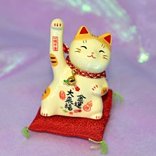 金運大來福 招財貓 附鈴鐺 日本藥師窯 吉祥物 7cm