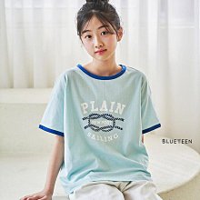 9~17 ♥上衣(天空藍) BLUE TEEN(大童)-2 24夏季 BJR240401-066『韓爸有衣正韓國童裝』~預購