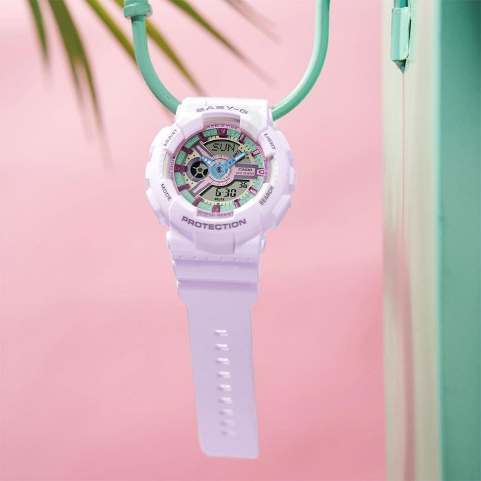 CASIO 手錶公司貨  BABY-G柔和色彩與金屬質感BA-110XPM-6A 附發票