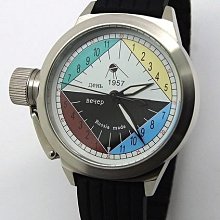 ( 格列布 ) 俄國 " 1957 史波尼克 " 24小時制 " 機械錶 -  黑白 + 4 色   系列  ( 龍頭在左邊 )