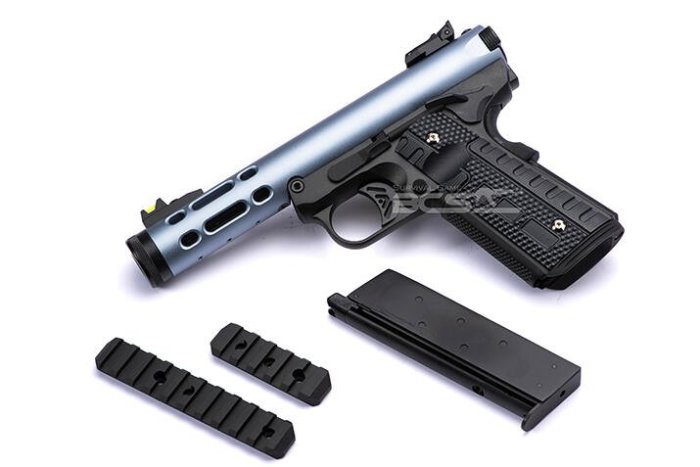 WE 1911 GALAXY銀河AAP01 GBB魯格瓦斯槍 藍色 黑下槍身-WEGX02ABLB