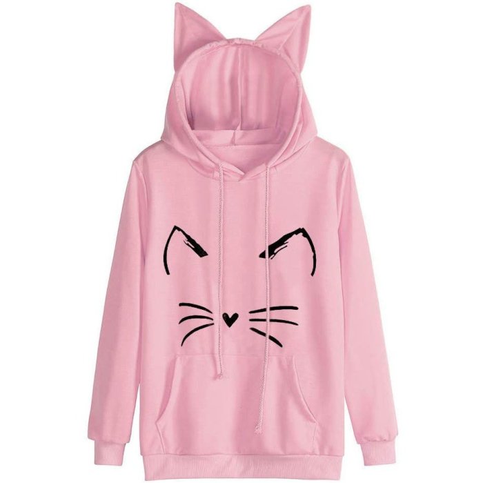 Winter Women Fall pink Hoodies Clothes for Fashion hoodie