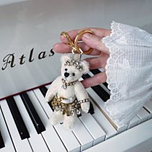 Prada Teddy Bear Charm 限量小熊吊飾 水晶瀏蘇