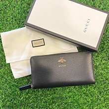 【茱麗葉精品】全新 【預購商品 優惠中】GUCCI 523667 復古小蜜蜂荔枝牛皮拉鍊長夾