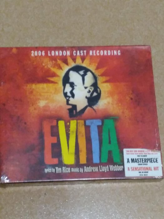 正版全新CD~音樂劇 艾薇塔Evita (2006 London Cast)悲慘世界Philip Quast飾演裴隆上校