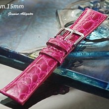【時間探索】進口純正鱷魚皮高級錶帶-紫紅 ( .20mm.18mm.16mm.14mm.12mm)