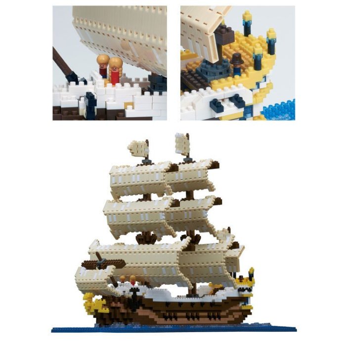 KAWADA nanoblock 河田積木 sailing NB-030 帆船