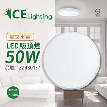 [喜萬年] 星光璀璨 LED 50W 4000K 自然光 全電壓 星空水晶 超薄吸頂燈 _ZZ430157