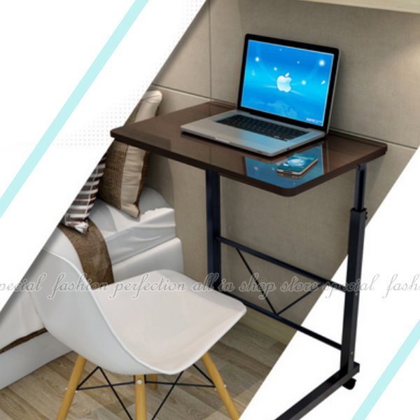 (限宅)曼斯菲爾 電腦桌 60x40cm 升降電腦桌 書桌 可移動 懶人桌 床邊桌【AM130】 久林批發