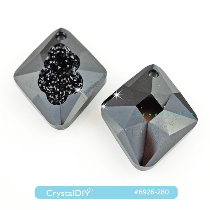 奧地利SW水晶繁衍吊墜#6926 黑寶石 低調奢華的黑色系