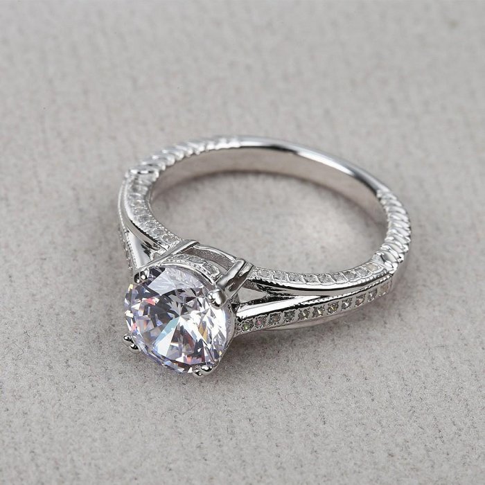 首飾 耳環 項鏈 手鏈 bfirst經典百搭簡約鋯石925純銀碎鉆石訂婚結婚戒指環女