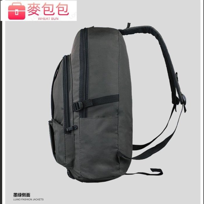 黑色中型容量35L背包 防水多功能電腦後背包15.6寸 登山背包30l the north face背包 雙肩背包