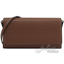 【茱麗葉精品】全新精品 BURBERRY 專櫃商品 8052838 HENLEY 烙印LOGO牛皮多卡斜背包.咖 現貨