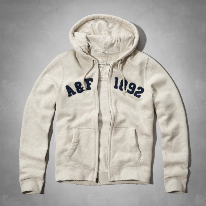 【天普小棧】A&F Abercrombie&Fitch Adams Mountain Hoodie貼布連帽外套M/L