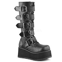 Shoes InStyle《三吋》美國品牌 DEMONIA 原廠正品龐克歌德厚底馬靴 有大尺碼『黑色』
