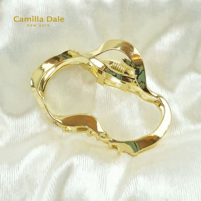 Camilla Dale 韓時尚 金色雲朵物語金屬鯊魚髮夾