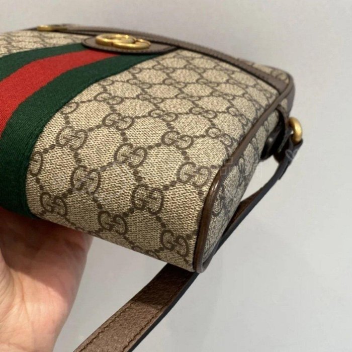 【宜瑄精品鋪】GUCCI  Ophidia GG 單肩 斜跨 郵差包 男款 米色 547934 側背包