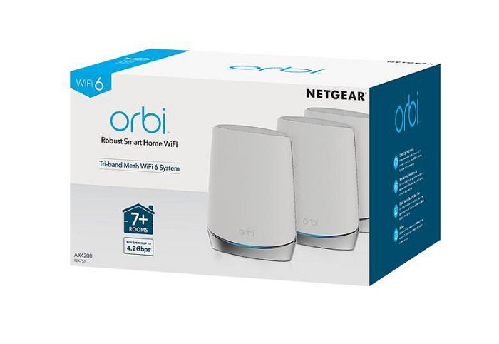 二手保內 NETGEAR Orbi RBK753 AX4200 三頻 WiFi 6 Mesh 延伸系統 RBK752