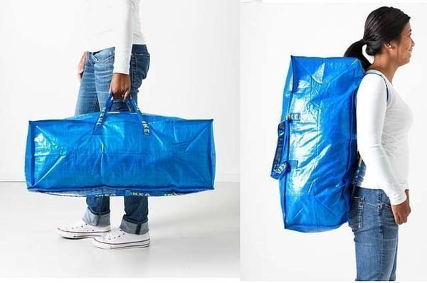 ☆創意生活精品☆IKEA FRAKTA 收納袋 (藍色) 最大承重量: 25 公斤