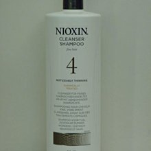 香水倉庫~ NIOXIN 麗康絲 4號潔髮露 1000ML (單瓶特價1350元~2瓶免運) 高雄可自取