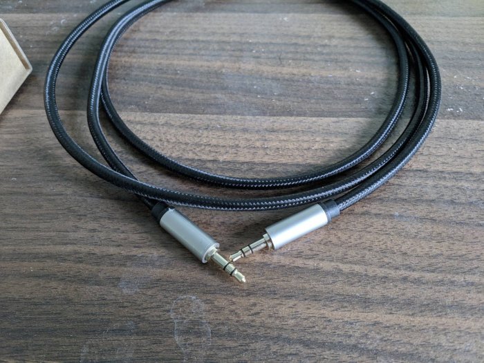 二手 綠聯3.5公接3.5公 約1.5M 鍍銀線芯AUX音源線耳機線非發燒線