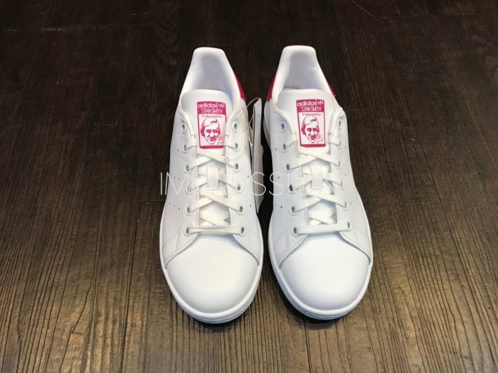 【IMPRESSION】Adidas Stan Smith J 白粉 桃紅 粉尾 女鞋 B32703 現貨