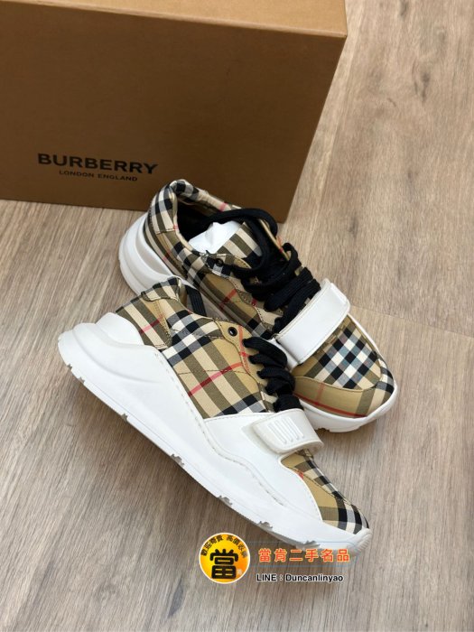 《當肯二手名品》BURBERRY 新款 經典 格紋 老爹鞋 休閒鞋 ㊣